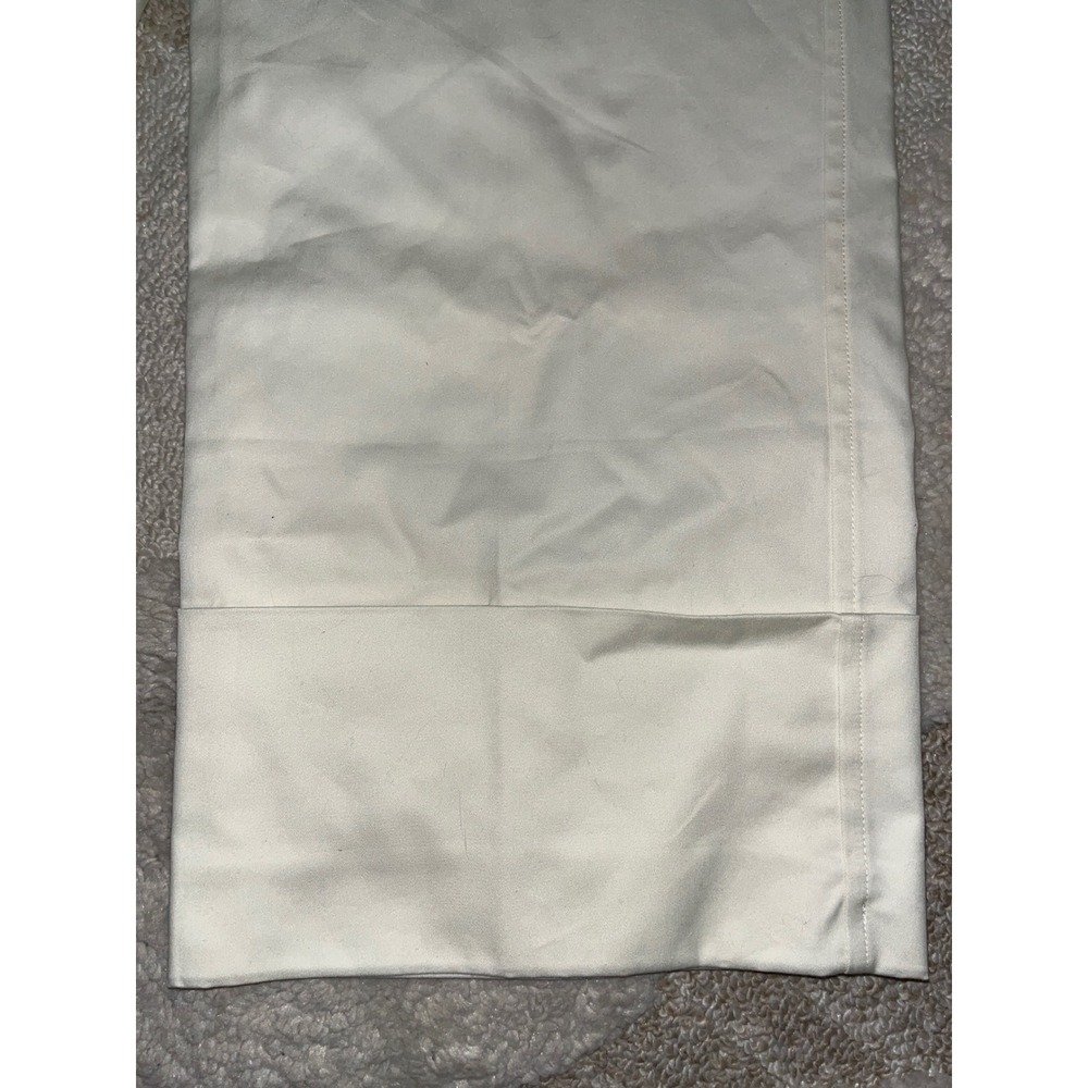 Zara Women Off White Cream High Waisted Wide Leg Cuffed Trouser Pants Size S 26 - Picture 3 of 10